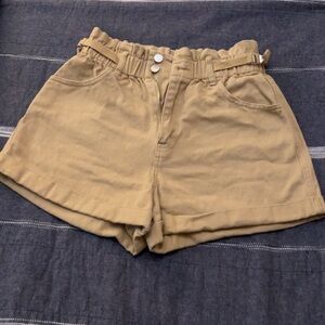 Forever 21 High-Waisted Tan Shorts